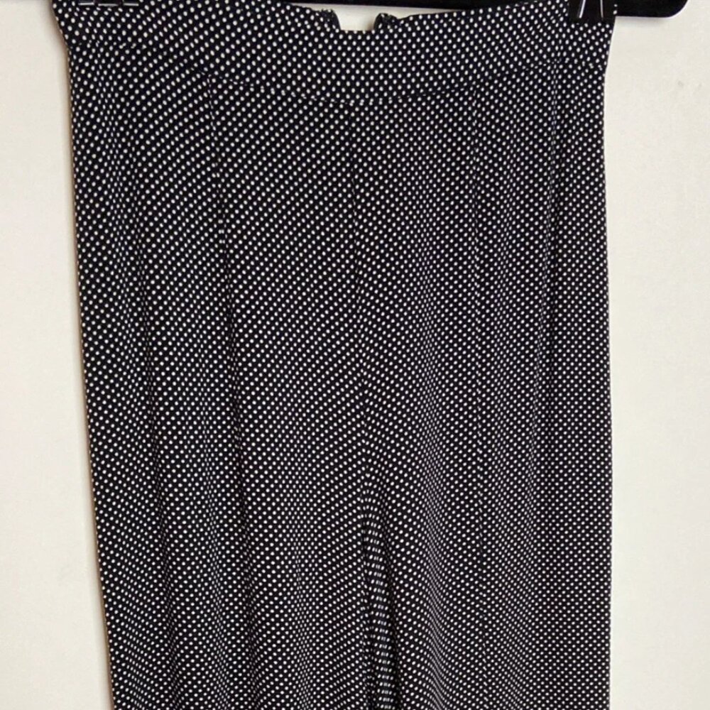 Free People Black Polka Dot Wide Leg Palazzo Pants High Waisted Size 2